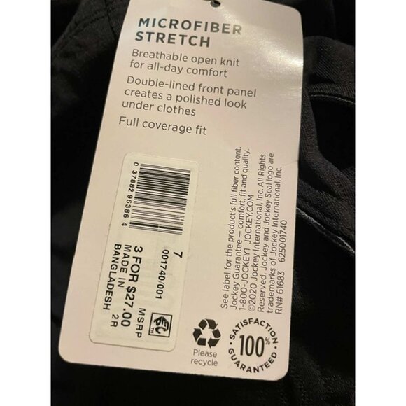 Jockey Smooth Effect Fashon French High Cut Panties Set of 3 Sz 7 (11-AL) - Picture 5 of 7